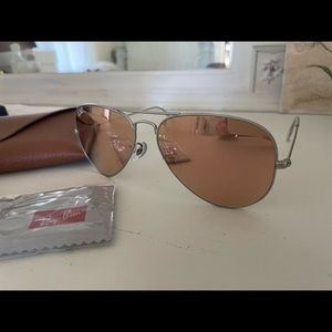 Ray Ban RB3025 Pink Aviators